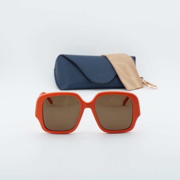 Loewe LW40134U 42E Square Sunglasses – Orange\\ Brown main image 4